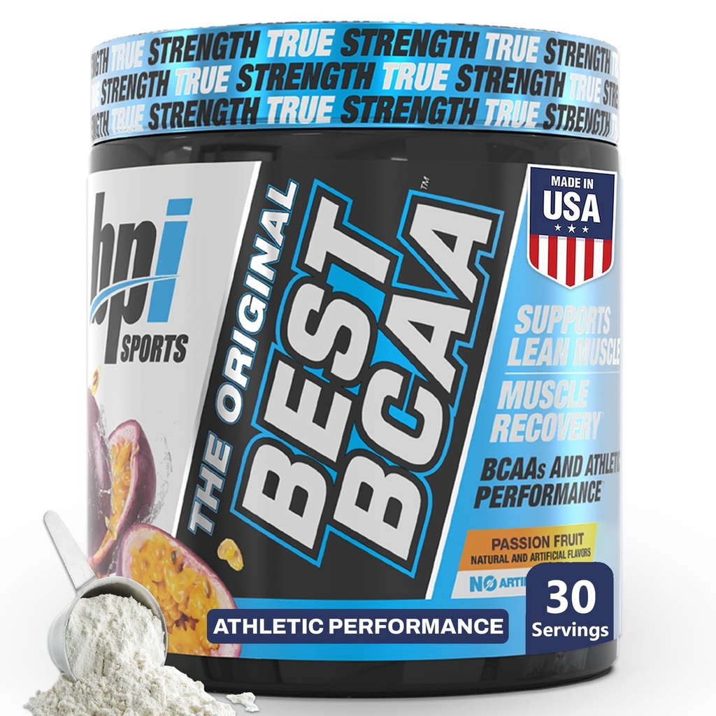 BPI Sports Best BCAA Toz - Kas Kurtarma Desteği - Branşlı Zincirler | Protein ve Kas Bina Blokları - Post Workout Recovery - Hydration - Passion Fruit, 30 Hizmetler