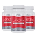 Omax3 HidroCurc Turmeric Curcumin Softgels, Highly Bio available MCT Oil Nanopartikül for Potency & Abpole, Ortak Sağlık, 180 Softgels (3 Pack)