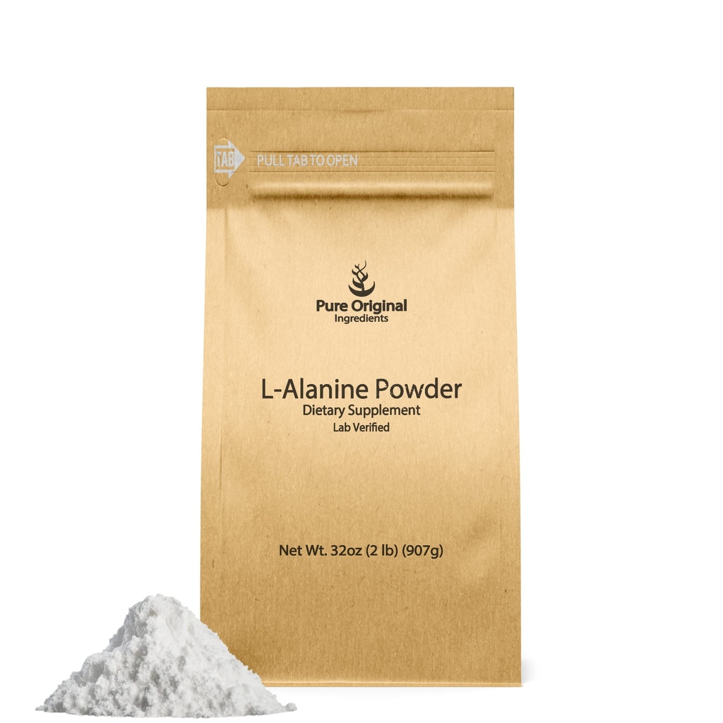 PURE ORIGINAL INGREDIENTS L-Alanine Toz (2 lb) Lab Onaylandı, Her zaman Pure, No Fillers Or Wordss