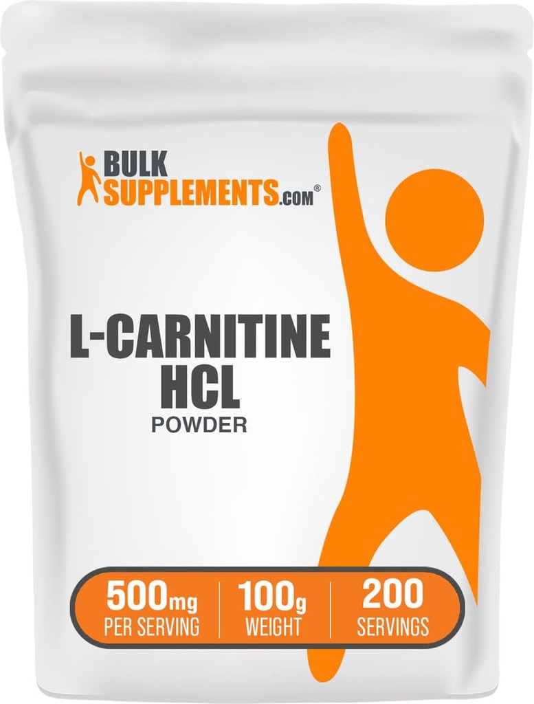 BulkSupplements.com L-Carnitine HCl Toz - Carnitine Supplement, Carnitine Toz, L-Carnitine 500 mg - Unflavored & Gluten Free, 500 mg per Service, 100g (3.5 oz) (Polonya Tozu, L-Carnitine Tozu, L-Carnitine 500 mg - Unflavored & Gluten Free, 500 mg