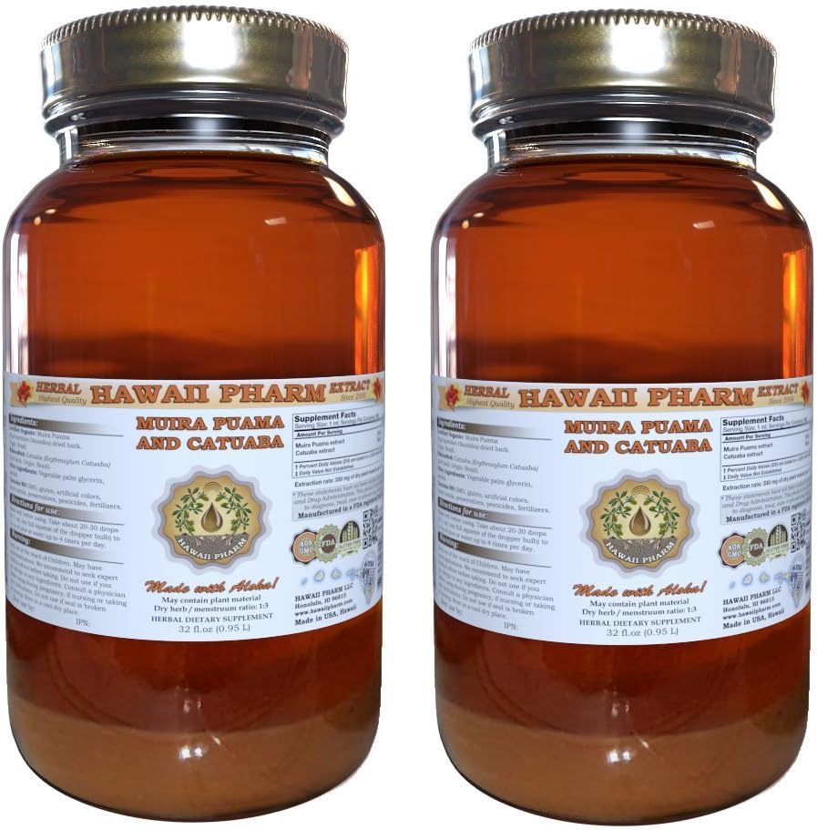 Muira Puama ve Catuaba Sıvı Ekstraktür Tamam 2x32 oz