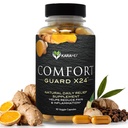 KaraMD Comfort Guard X24 | Ortak ve Hareket Desteği Tamam | Turmeric Curcumin, Boswellia & Ginger | Ease Kas Discomfort & Ortak Stiffness | Non-GMO, Gluten Free & Vegan Dostu (30 hizmet)