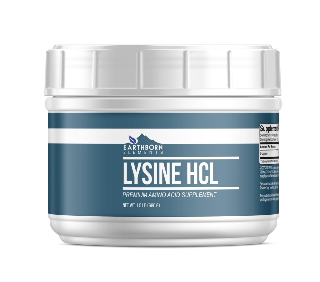 Earthborn Elements Lysine HCL Toz (1.5 lb), Her zaman Pure, No Fillers veya Katkılar