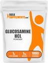 BulkSupplements.com Glucosamin HCl Toz - Glucosamine Supplement, Ortak Destek Supplement - Gluten Free, 1g per Service, 5 kg (Pack of 5) (11 lbs)