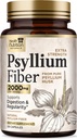 Psyllium Husk Capsules 1500 mg - Natural Fiber Supplement Pills, Daily Digestion, Colon Health, & Regularity Support, Plant Based Psyllium Husks Toz Caps, Vegan, Non-GMO - 120 Veggie Capsules