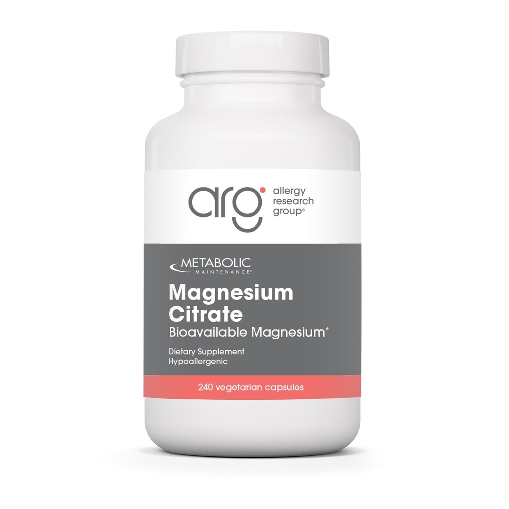 Metabolic Bakım Magnezyum Citrate Capsules - Calm, Sleep, Muscle & GI Desteği - C (240 Capsules) ile