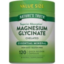 Nature's Truth Magnezyum Glycinate 200 mg | 120 Capsules | High Abxia Chelated Magnezyum | Non-GMO & Gluten Ücretsiz Mineral Supplement
