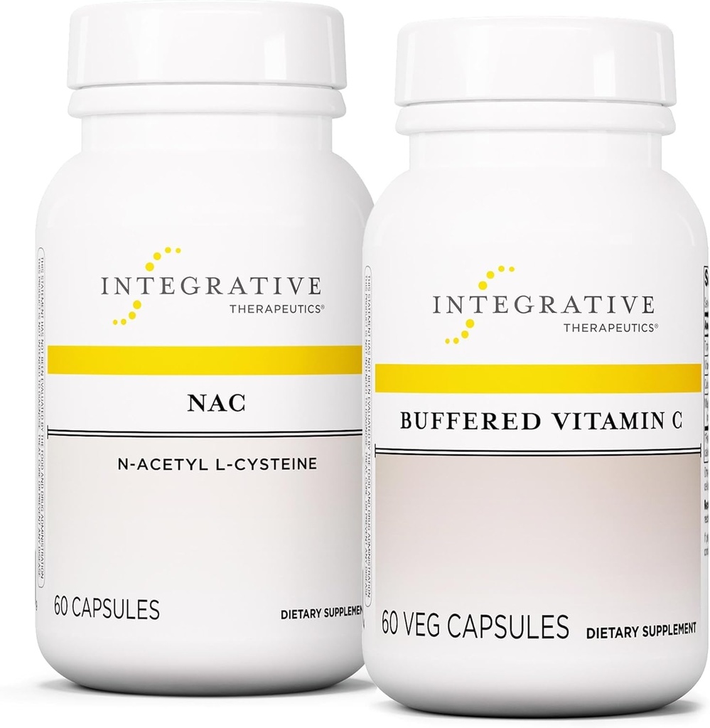 Allive Treatments Sche with Buffered Vitamin C Capsules 1000 mg, 60 Vegan Capsules & NAC, 60 Capsules - Immune Supplement with Antioxy Support* - Support Respiratory & Lung Function*