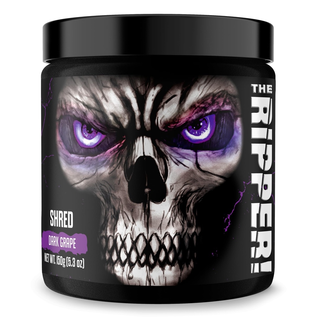 JNX SPORTS The Ripper! Fat Burner Men & Women için İşout - Termogenic Fat Yan Toz & Appetite Suppressant, Boost Energy & Endurance – Dark Grape, 30 Hizmet