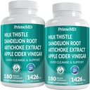 32-in-1 Liver Cleanse Detox ve Süt Butle, Silymarin, Artichoke Extract, Beetroot Toz - Gallbladder Supplement with Active Liver Health Formula - 1426 mg (180ct, Pack of 2)