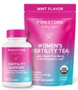 Pink Stork Ferttitude Sche for Women – Conception Tea + Prenatal Vitamin Support with Inositol, Vitex, Folate & Ashwagandha – Supports Hormon Balance, Rise Health & Preconception Wellness Wellness