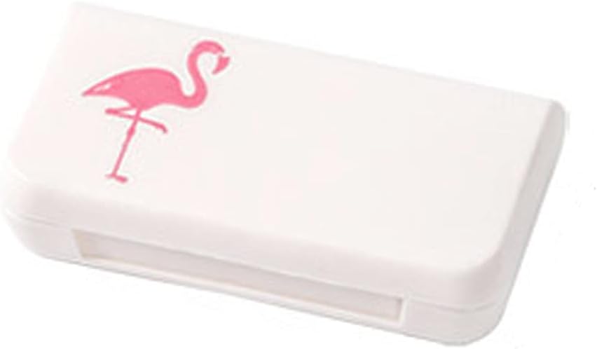 Saga Save Travel Pill Case 3 Karşılaştırmalı Hareketli Pill Case Dustproof ve Moisture-Proof Daily Pill Case Small Pill Box for Vitamins, Fish Oil, Supplements (Flamingo)