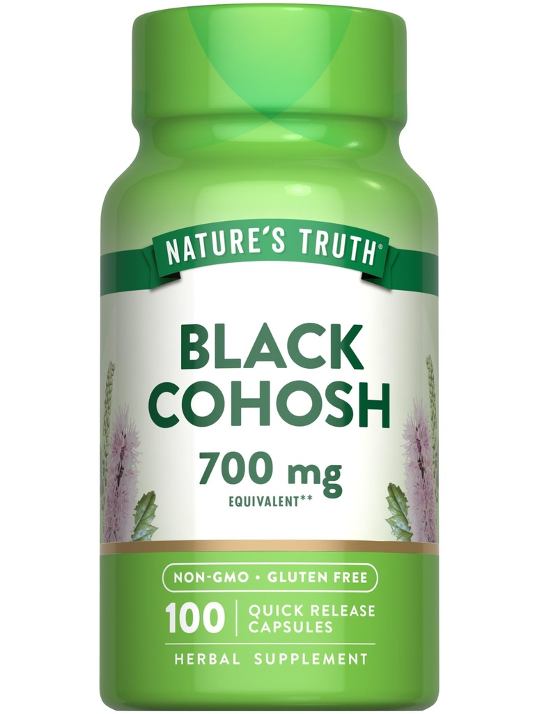 Nature's Truth Black Cohosh | 100 Capsules | Root Extract | Non-GMO & Gluten Free Supplement Supplement