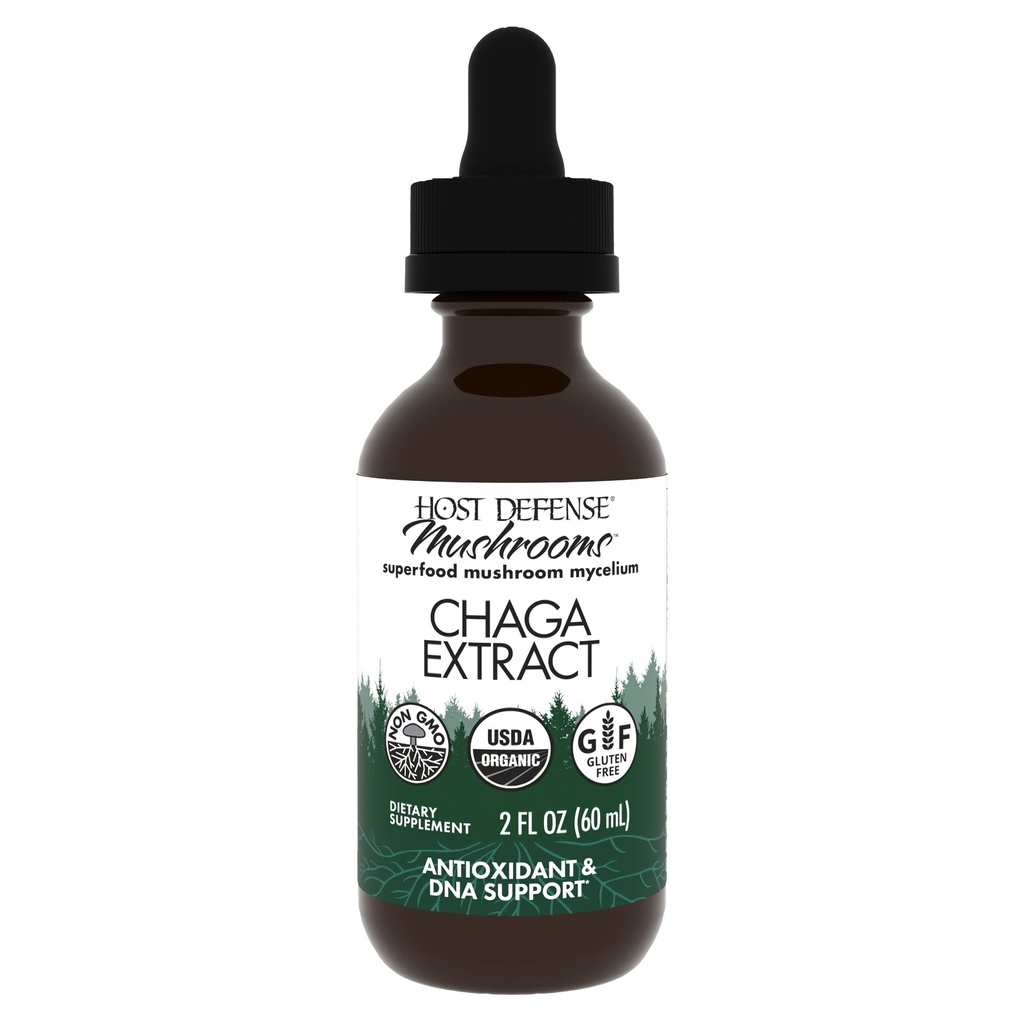 Host Defense Chaga Extract - Immune System Support Supplement - Chaga Mushroom for Antioksi Activity Support - Sıvı Diyeter Mushroom Supplement - 2 fl oz (60 Hizmetler)*