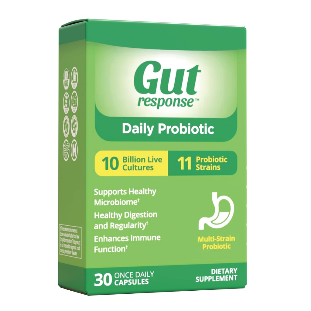 Erkekler ve kadınlar için günlük Probiyotik, Slows Digestive Aging, Boosts Immune System, Downloads Bloating, Non-GMO, Gluten Free & Soy Free, 10 Milyar CFU, 30 Capsules