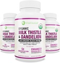 Max Abxia USDA Organik Süt Butle Potent 5:1 Yoğun Ekstraksiyon (2000 mg Strength) & Organik Dandelion Root | Silymarin Anti Flavonoid | Liver Support Supplement (60 Kont)