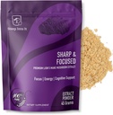 Organik Lions Mane Mushroom Supplement - Lions Mane Çeviri Tozu Zihinsel, Focus ve Bilişsel Fonksiyonl (45g, 30 Hizmet) - Sharp & Focused
