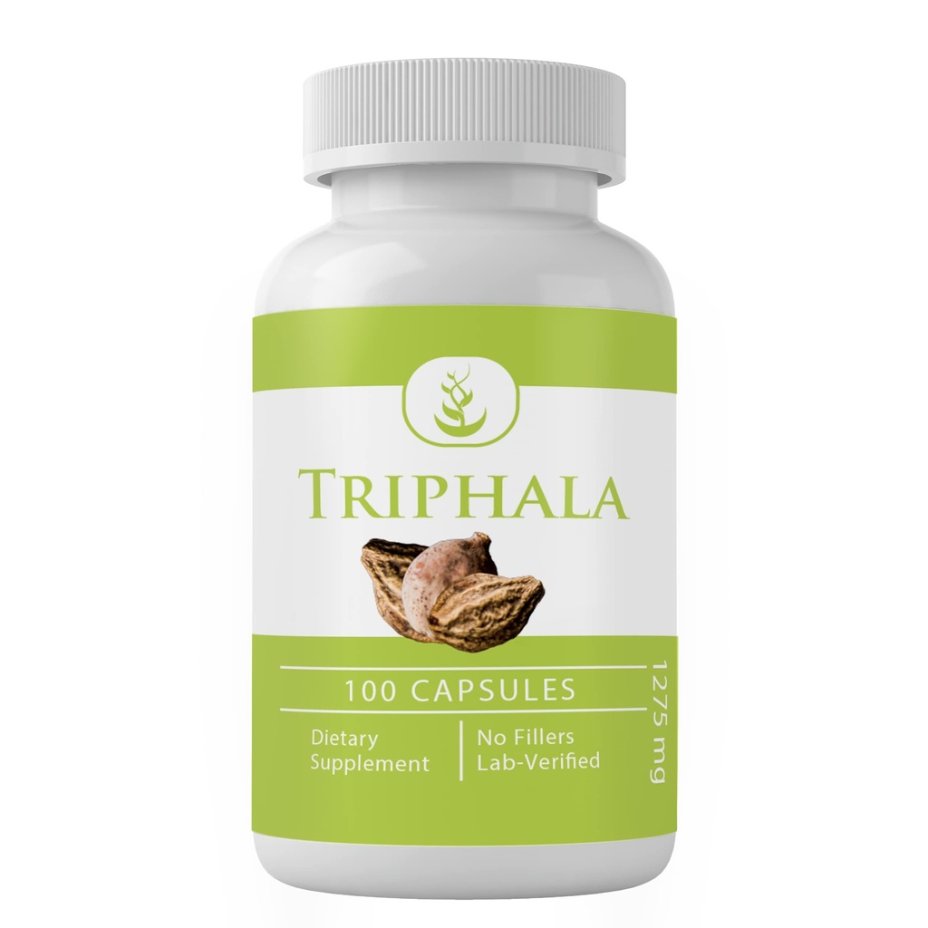 PURE ORIGINAL INGREDIENTS Triphala Toz, (100 Capsules) Her zaman Saf, Hiçbir Katkı veya Ayırma, Lab TY