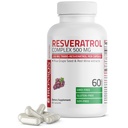 Bronson Resveratrol 500 Kompleks Trans-Resveratrol + Grape Tohum & Red Wine Extract, 60 Capsules