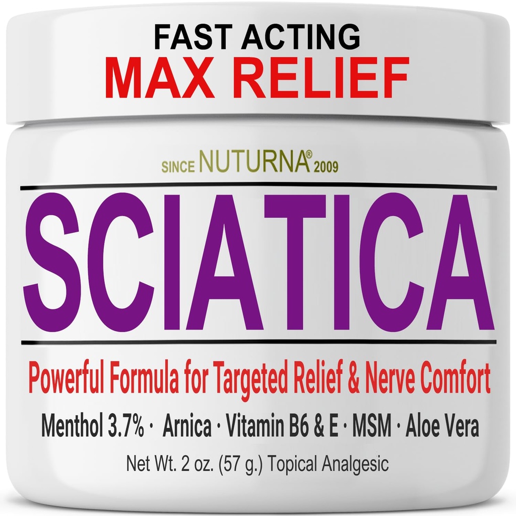 Scia Nerve Cream - Ayaklar, Eller, Legs, Toes, Geri - Doğal Ultra Güçlü Arnica, MSM, Menthol, Soothing Comfort, 2 Oz Comfort