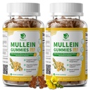 (2 Pack) 9, Lung Cleanse & Detox için 1 Mullein Gummies, Ekstra Kuvvetli Mullein Leaf Extract w/Quercetin, Bromelain, Elder & Marshmallow for Respiratory, Immune & Digestive, Vegan,120