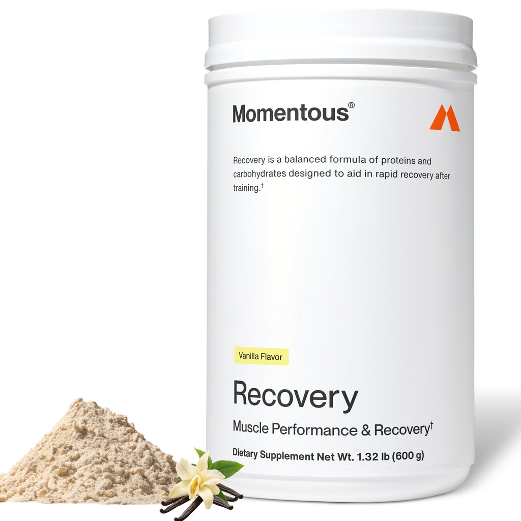 Momentous Recovery Grass-Fed Whey Protein Tozu - 20 g Post-Workout Whey Isolate proteini - Spor için sertifikalı - Gluten-Free - 15 Hizmet - Vanilla - Paket Vary