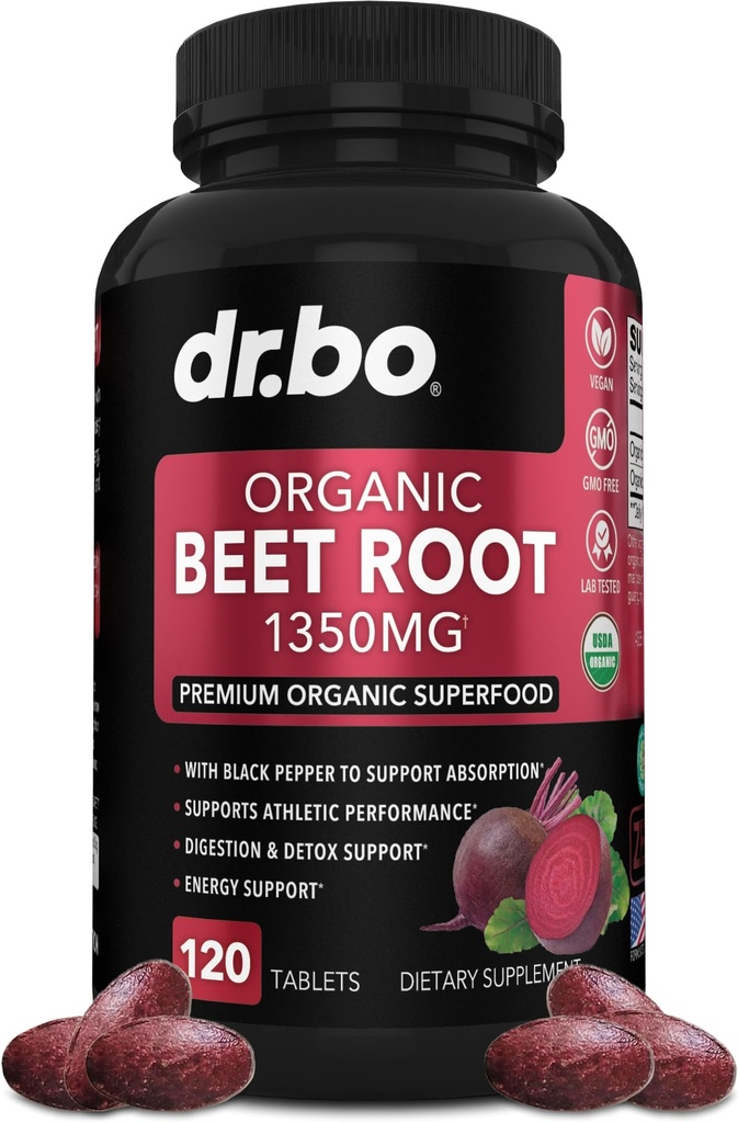 Organik Arıt Kök Capsules Supplements - 1350 mg Arıtroot Toz Ekstraklar, Organik Arıt Kök Toz Tamam, Super Nitrik Oksit Beets High Circulation Total Vitamins Support - 120 Beets Tabletleri