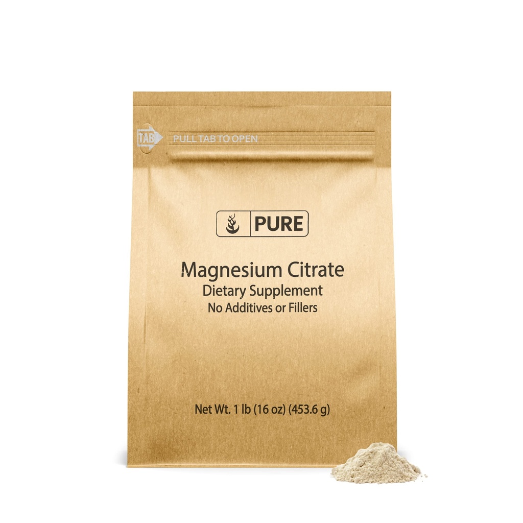 Saf Orijinal Malzemeler Magnezyum Citrate (1lb) Magnezyum Tamam, Unflavored, Dissolves kolayca kolayca