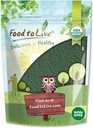 Food to Live Organic Chlorella Powder, 4 Ounces — Non-GMO, Kosher, Raw Green Algae, Vegan Superfood, Bulk, Pure Vegan Green Protein, Rich in Vitamins and Minerals, Great for Drinks, Broken Cell Wall