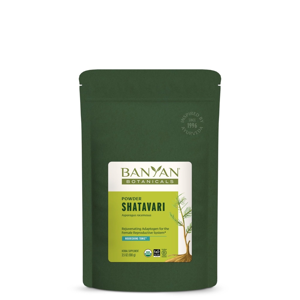Banyan Botaniks Shatavari Toz – Organik Asparagus Racemosus Root Toz – Sağlıklı Reproductive System* – 3.5 oz – Non-GMO Sustainable Sourced Vegan