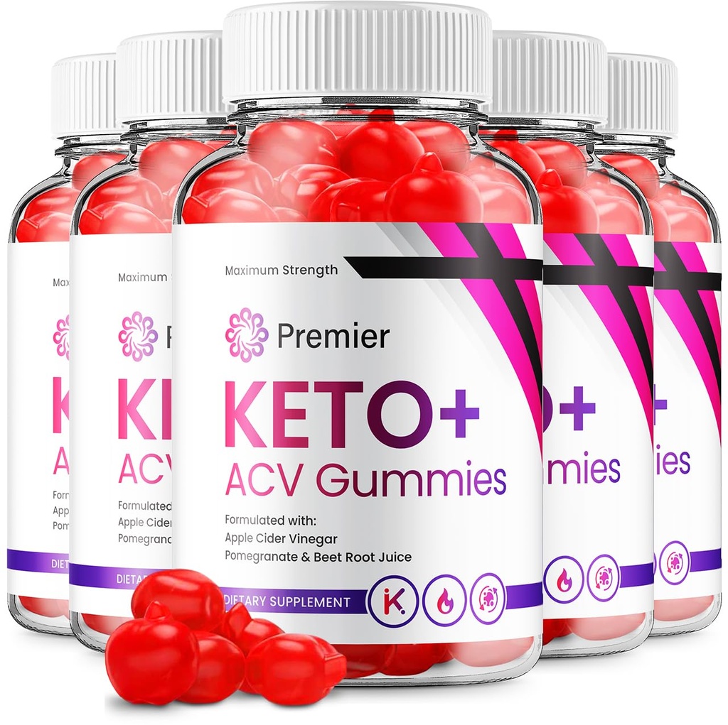 (5 Pack) Premier Keto ACV Gummies - Gelişmiş Formula Premiere Keto Plus ACV Gummies Apple Cider Vinegar Premier ACV Diyetary Supplement Yorumlar Men Women (300 Gummies)