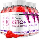 (5 Pack) Premier Keto ACV Gummies - Gelişmiş Formula Premiere Keto Plus ACV Gummies Apple Cider Vinegar Premier ACV Diyetary Supplement Yorumlar Men Women (300 Gummies)
