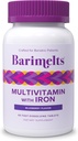 BariMelts Bariatric Multivitamin with Iron - 1 Ay Supply (60 Hızlı-Dis çözme Tabletleri) - Sugar-Free - Post-Op Bariatrik Vitaminler - Natural Blueberry Flavor