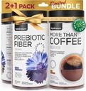 Mushroom Coffee ve High Prebiyotik Fiber Gummies Sche - 9 Mushroom Adaptogen Mix, Diyetsel Fiber 7G, Probiyotik - Instant Mushroom Coffee and Fiber Chews for Immunity, Gut Health - for Men and Women
