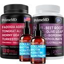 Sıvı Collagen Biotin (2pk), Fadogia Tongkat Ali (1pk), ve Nitrik Çimento (1pk) Tamam Sche - Saç için Potent Vitaminler, Kalp, Enerji ve testosteron Desteği - Non-GMO, Vegan
