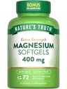 Doğanın Gerçek Magnezyum | 400 mg | 72 Softgels | Değer Boyut | Ekstra Güç | Magnezyum Oksit | Non-GMO ve Gluten Ücretsiz Supplement Supplement