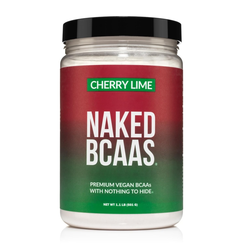 NAKED Cherry Lime BCAAs Amino Asits Toz,% 100 Pure 2:1 Formula, Vegan Branşlı Zincir süzdü Tüm Doğal BCAA Toz Tamamı - 501 Grams, 34 Hizmetler