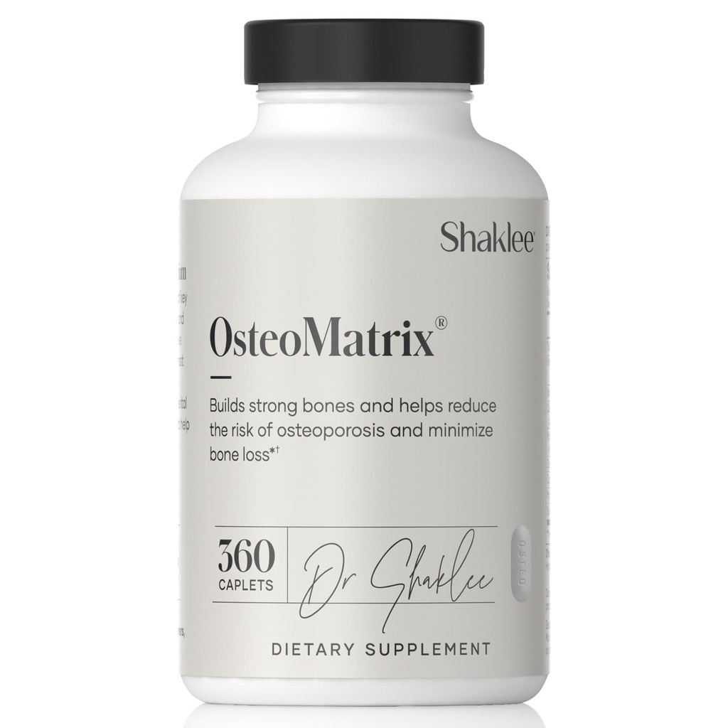 Shaklee OsteoMatrix® - Güçlü Kemikleri İnşa Etmek - %100 DVuba & Magnezyum - Vitaminler D & K - çinko, Manganese - Klinik olarak Abpsiyon için Test Edildi - 360 Caplets