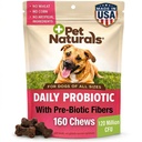 Köpekler için Pet Naturals Daily Probiyotik, Duck Flavor, 160 Chews - 120M CFUs Pre and Probiyotiks for Dogs Digestive Health, Gut Health, Immune Support, Diarrhea, Allergies ve Itching