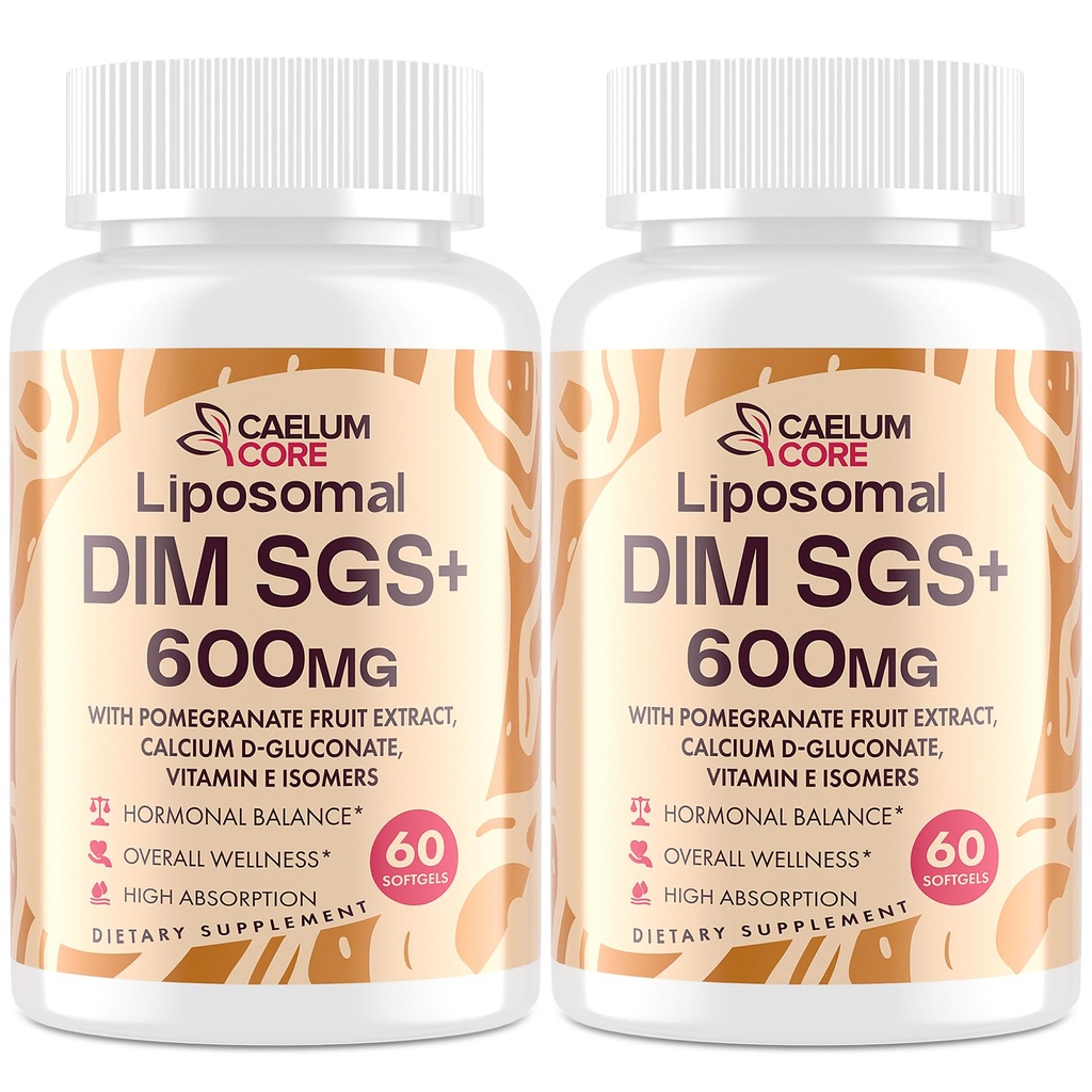 Liposomal DIM SGS Supplement - Kadınlar ve Erkekler için Hormon Supplement, Estrogen Supplements Contains Sulforaphane Glucosinolate, Vitamin E, Pomegranate Meyve - Destek Detox ve Antioksi (2 Pack)