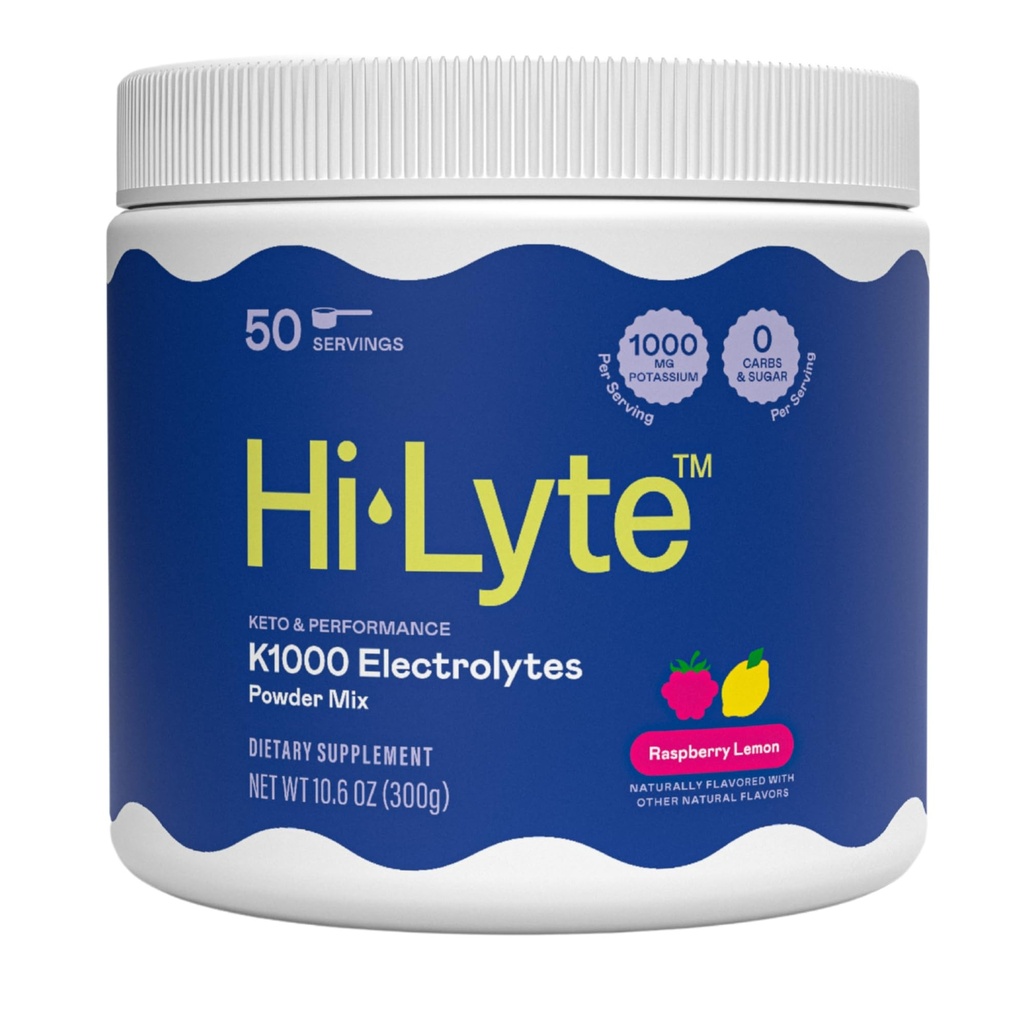 Merhaba-Lyte Keto K1000 Elektrolyte Toz | Raspberry Lemon | Hydration Supplement Drink Mix | Boost Energy & Beat Leg Cramps | No Sugar, No Maltodextrin | 50 Servisler