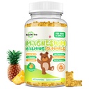 Çocuklar için Magnezyum Gummies - Magnezyum Glycinate Gummies Supplement with L-Theanine, Vitamin B6, D3 for Yetişkinler & Çocuklar, Calm Magnezyum for Sleep, Relaxation, Brain, Bones,Sugar Free Pineapple 60ct