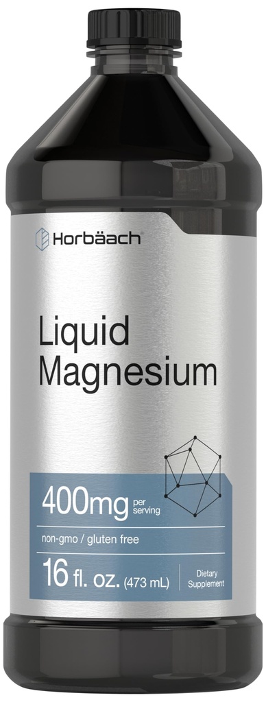 Horbaach Liquid Magnezyum 16 fl oz | Vital Trace Minerals Kompleks | Sulfate, Lityum ve Boron | Vegetarian, Non-GMO & Gluten Free Supplement Supplement