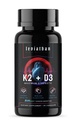 Leviathan Beslenme Vitamin D3 K2 1 Formula | 360mcg C2 (MK7) + D3 5000 IU Vegan Organik Ekstra Güçlü Vitamin Supplementleri - Destek Kalp, Dişler, Ortak ve Bone Health