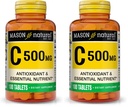 MASON NATURAL Vitamin C 500 mg - Sağlıklı Immune Sistemi, Antioksi ve Essential Nutrient, 100 Tablet (Pack of 2)