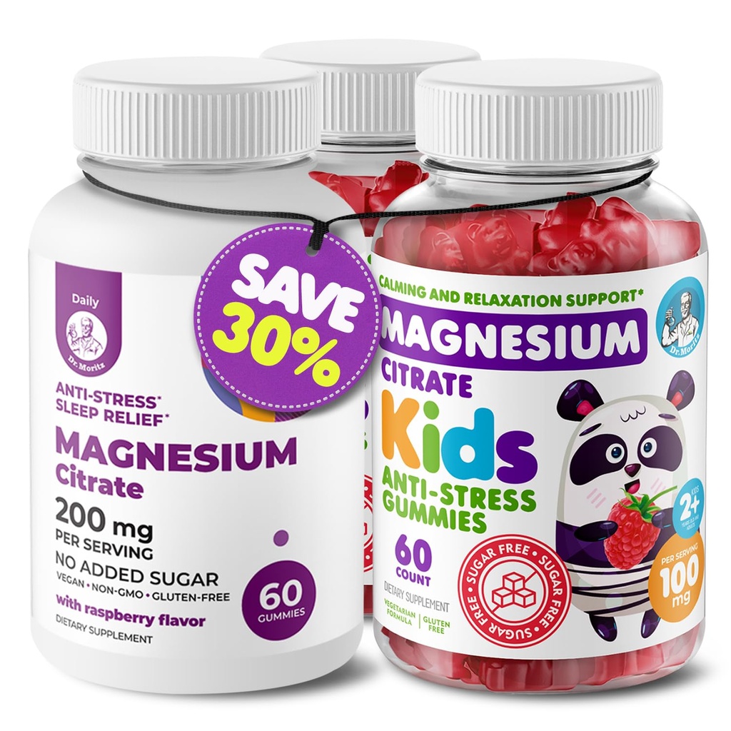 Çocuklar için Magnezyum 120 sayı ve Magnezyum 60 sayı Gummies Sugar-Free - Calm Magnezyum Gummies Supplement for Children, Sugar-Free Magnezyum Calm Chews for Kids & Yetişkinler