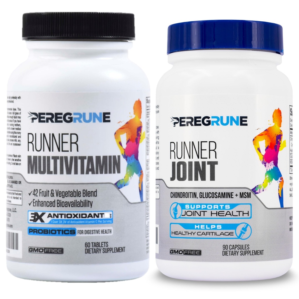 Multivitamin & Ortak Destek Supplement – Antioksis, Vitamin B Kompleksi, Sağlık Için Probiyotikler, Enerji, Endurance, Recovery - Glucos Chondroitin, MSM – GMP Run Supplements, Vitamin B Kompleks, Probiyotikler