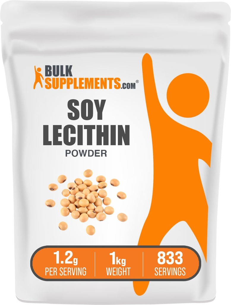 BulkSupplements.com Soy Lecithin Toz - Lecithin Supplement, Beslenme Supplement, Food Grade - Gluten Free, 1.2g per Service, 1kg (2.2 lbs) (Pazarlık 1)