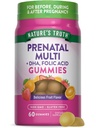 Nature's Truth Prenatal Multivitamin Gummies | with DHA & Folic Acid | 60 Kont | Meyve Flavor | Non-GMO & Gluten Free Supplement