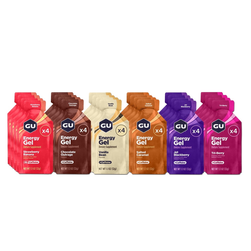 GU Energy Original Sports Nutrition Energy Gel, Vegan, Gluten-Free, Kosher ve Süt-Free On-Go Energy for Any Workout, 24Count, Assorted Flavors